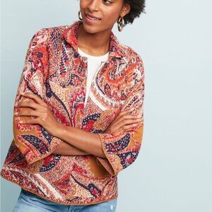 Moth By Anthropologie Multicolor Paisley Women's Sweater